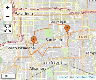 Area schools map